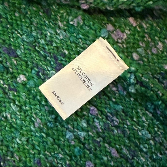 J. Jill Green Knit Multicolored Cardi Sweater - Picture 5 of 10